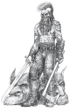 Ilustración profesión matador ZweihanderRPG
